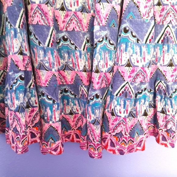 Vintage Oso Casuals Maxi Skirt Boho Full Cotton Purple Pink Fairy Gypsy Flare XL - Picture 5 of 12